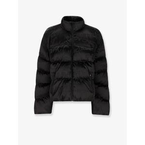 BALENCIAGA Nylon down jacket with all over lettering logo 850845