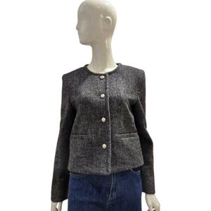 [에이비에프지]라운드넥 크롭 모직 자켓 AGNA1HJ02A