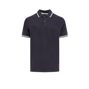 25 FW 몽클레어 로고 패치 와펜 숏슬리브 코튼 폴로 블루 K10918A0000789A16