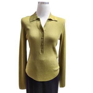 [쥬크]리브드 오픈 카라 슬림 니트     Z253KSK015