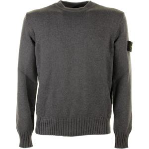 스톤아일랜드 남성 와펜 패치 그레이 니트 7915506A2 V0M64