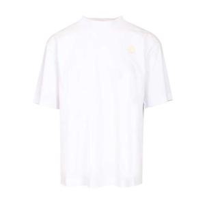 25 FW 몽클레어 x ASAP Rocky 로고 패치 크루넥 티셔츠 화이트 K24048C0000289AYW