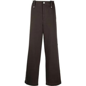 버버리 스트레이트 하이웨이스트 가죽 팬츠 8076645 B7326