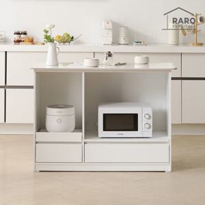 라로퍼니처 위브 1200 유광 포세린 세라믹 렌지대 수납장 홈바 아일랜드 식탁