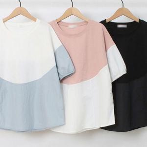 반팔티 뒷버튼 306O377S 의류 빅사이즈미시옷 빅사이