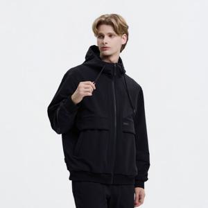 내셔널지오그래픽 N254UFT050 아르켈론 더블웜 기모 우븐 후드 집업 BLACK