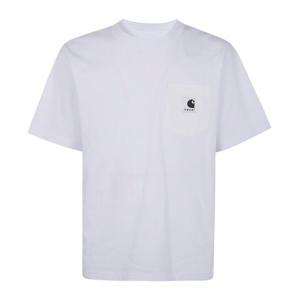 사카이 체스트 포켓 크루넥 코튼 저지 티셔츠 25 00995S 101