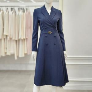 [미니멈]카라넥 더블버튼 플레어 원피스 (MXDGWO9030NA)_IC