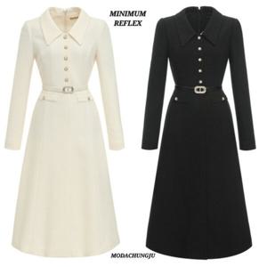 [미니멈]MD 트위드 카라넥  A라인 원피스  MD MXDAWO0160_CJ