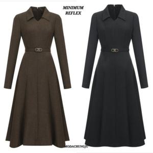 [미니멈]MD 오픈카라 A라인 원피스  MD MXDAWO0490_CJ