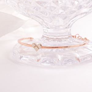 오팔하우스 14k 민자 와플 하트 뱅글 팔찌 OPGDB149