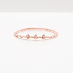 오팔하우스 14k 물결 큐빅 반지 OPDJR4737