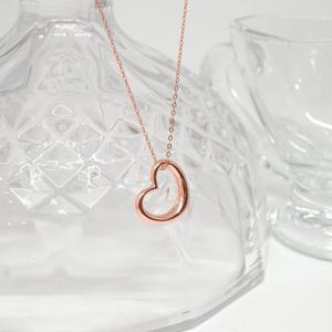 오팔하우스 14k 민자 하트 목걸이 OPH2573