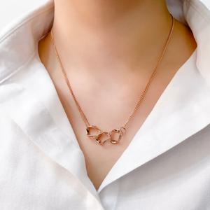 오팔하우스 14k 럭셔리 매듭 큐빅 목걸이 OPGDN0330