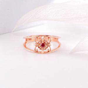 오팔하우스 14k 가넷 로얄 심볼 반지 OPDLR4956