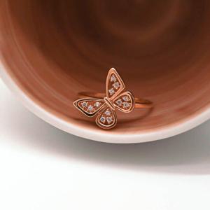 오팔하우스 14k 나비 큐빅 반지 OPDSR1517