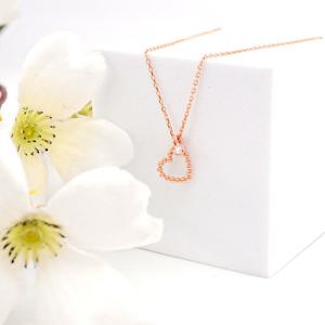 오팔하우스 14k 민볼 하트 큐빅 목걸이 OPJJN11236