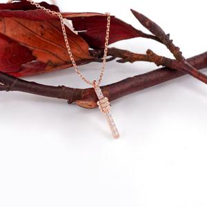 오팔하우스 14k 꽈배기 큐빅 목걸이 OPJJN11231