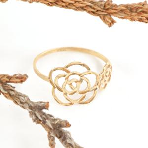 오팔하우스 14k 더블 장미 컷팅 반지 OPKYR2002