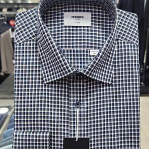 [레노마셔츠]보카시 투톤 미니체크 일반핏 RPFSG0433_DG