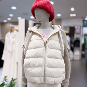 [베네통]배키 후드 집업 구스 패딩 (BAPDA1561)_DG