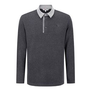 [마스터바니에디션] (411E4TO406)남성 배색 카라 기모 긴팔 티셔츠