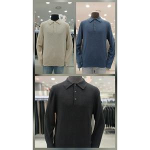 [앤드지]25F/W 캐쥬얼 모혼방 짜임 카라니트3종 HZF4ET1105_GN