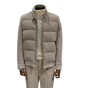 [바쏘]FW  베이지  울배색 프리미엄 구스다운  하이브리브 블루종점퍼KBGZDUA11G