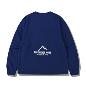 지프 남녀공용 디트로이트 마운틴 로고 백프린팅 맨투맨 JQ1TSU832BL