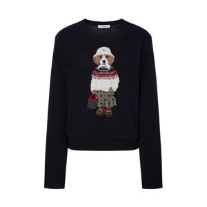 [헤지스]헤지스 여성 네이비 로고자수 울 니트 WSSW4D806N2