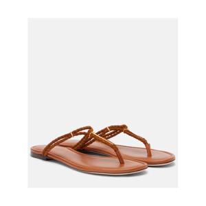 톰포드 브레이디드 레더 통 샌들 P01083401