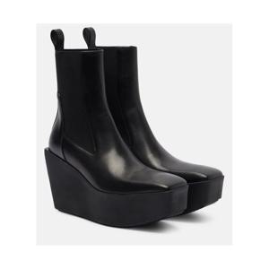 릭오웬스 Beatle 레더 플랫폼 앵클 부츠 P01086384