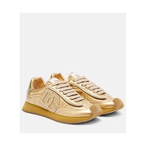 돌체앤가바나 DG Cushion 메탈릭 레더 스니커즈 P01075356