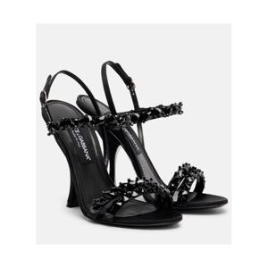 돌체앤가바나 105 임벨리시드 새틴 샌들 P01106230