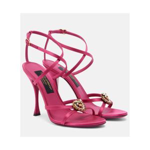 돌체앤가바나 Devotion 105 임벨리시드 새틴 샌들 P01117248