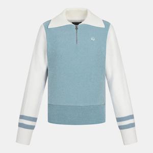 [테일러메이드] 여성 배색 카라 반집업 니트 (TWSHO8124-940)