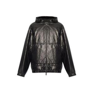 25 FW 몽클레어 집업 드로스트링 롱슬리브 후드 자켓 블랙 J10911A00044597C3