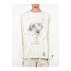 25 FW 메종미하라야스히로 도그 프린트 긴소매 티셔츠 J15LT751 TP444308368