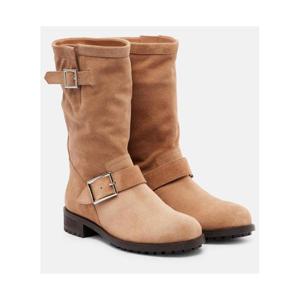 지미추 Biker 스웨이드 카프 부츠 P01125546