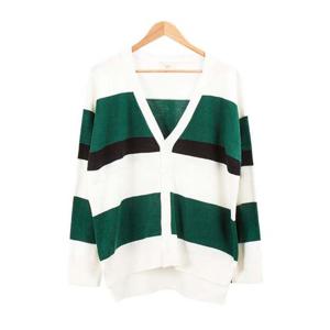 3색 스트라이프 아이보리 가디건_MOD036