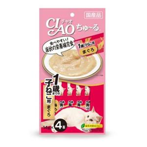 고양이 챠오 스틱 참치 자묘용 4개입 1P 습식 간식 고양이짜먹는간식 아기고양이간식 고양이습식간식 고양이간식 고양이영양간식 반려묘간식 야옹이간식