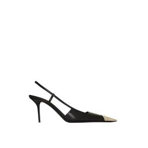 25FW 생로랑 JEANNE 슬링백 PUMPS IN GLAZED 레더 853184AAFAN1000