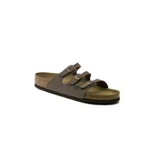 BIRKENSTOCK CIABATTE DONNA FLORIDA BIRKO FLOR NUBUCK 053881MARRONE
