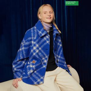 베네통 발칸 체크 코트 BACT56461