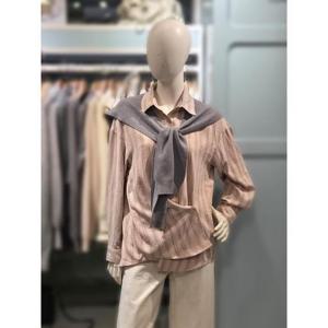 클리지 세이브존03 클리지 니트숄배색 셔츠블라우스 ACO8WBL02GA