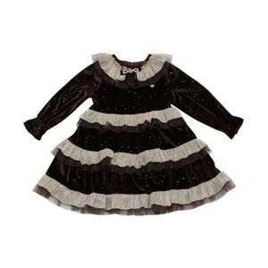 [프렌치캣(정상)]BR 벨벳 원피스 Q55DBO070