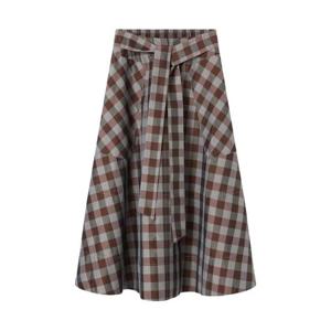 25 FW Lee Mathews 테사 체크 패턴 미디 스커트 M2503SK26300 TP444760273