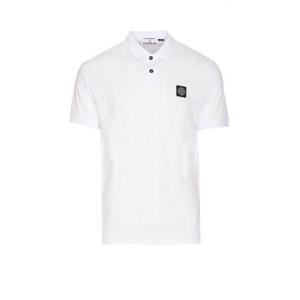 25 FW 스톤 아일랜드 로고 패치 쇼트슬리브 폴로셔츠 화이트 K2S152200005S0017