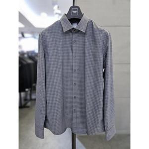 바쏘옴므 세이브존03 바쏘옴므 남자 셔츠 그레이 체크 긴팔 남방 WSAFY3TD20A