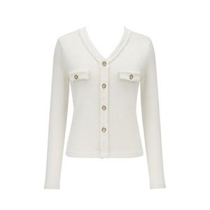 [레코브]트위드라인배색블라우스 LC61E3BL501X